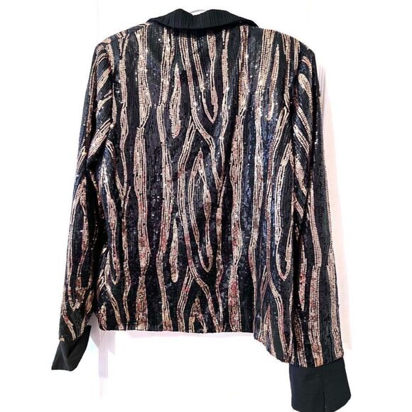 Sequin Jacket Tally Taylor Paris Rome Women's Medium - Picture 5 of 9